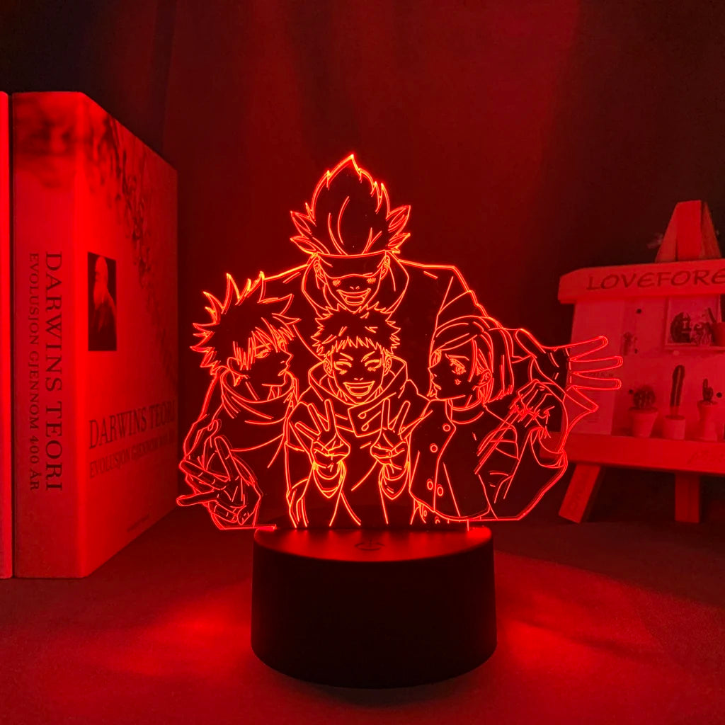 Lampada LED Jujutsu Kaisen – Collezione Anime 3D