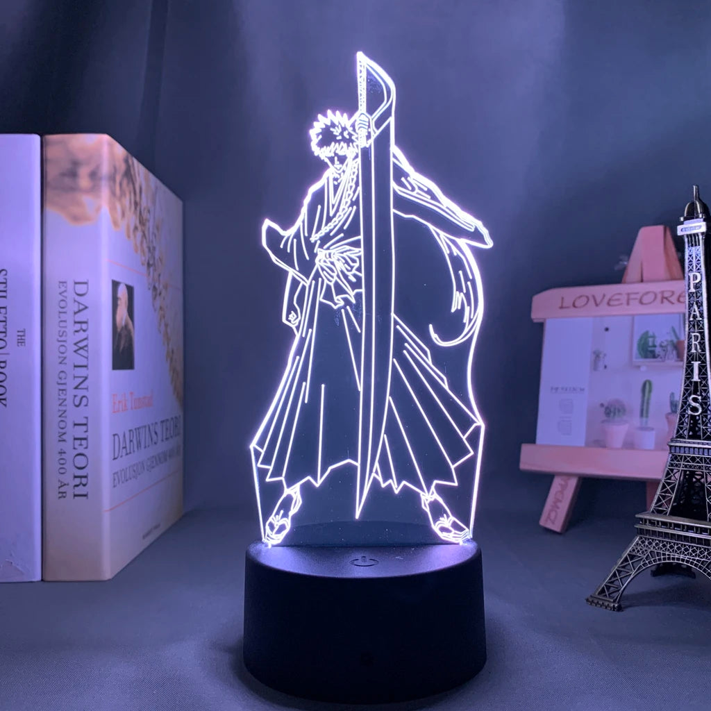 Lampada LED 3D Bleach 16 Colori con Telecomando – Ichigo, Aizen, Rukia e altri personaggi