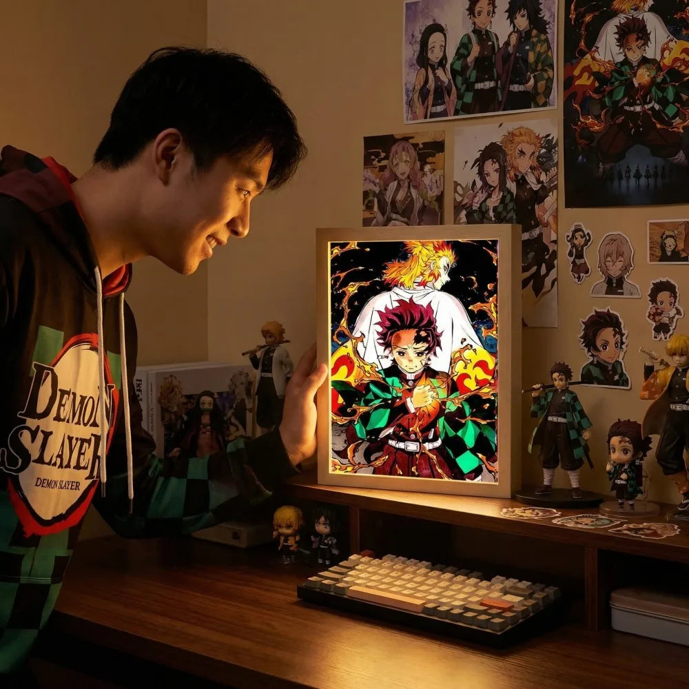 Cornice LED Demon Slayer Anime – Luce Decorativa da Camera