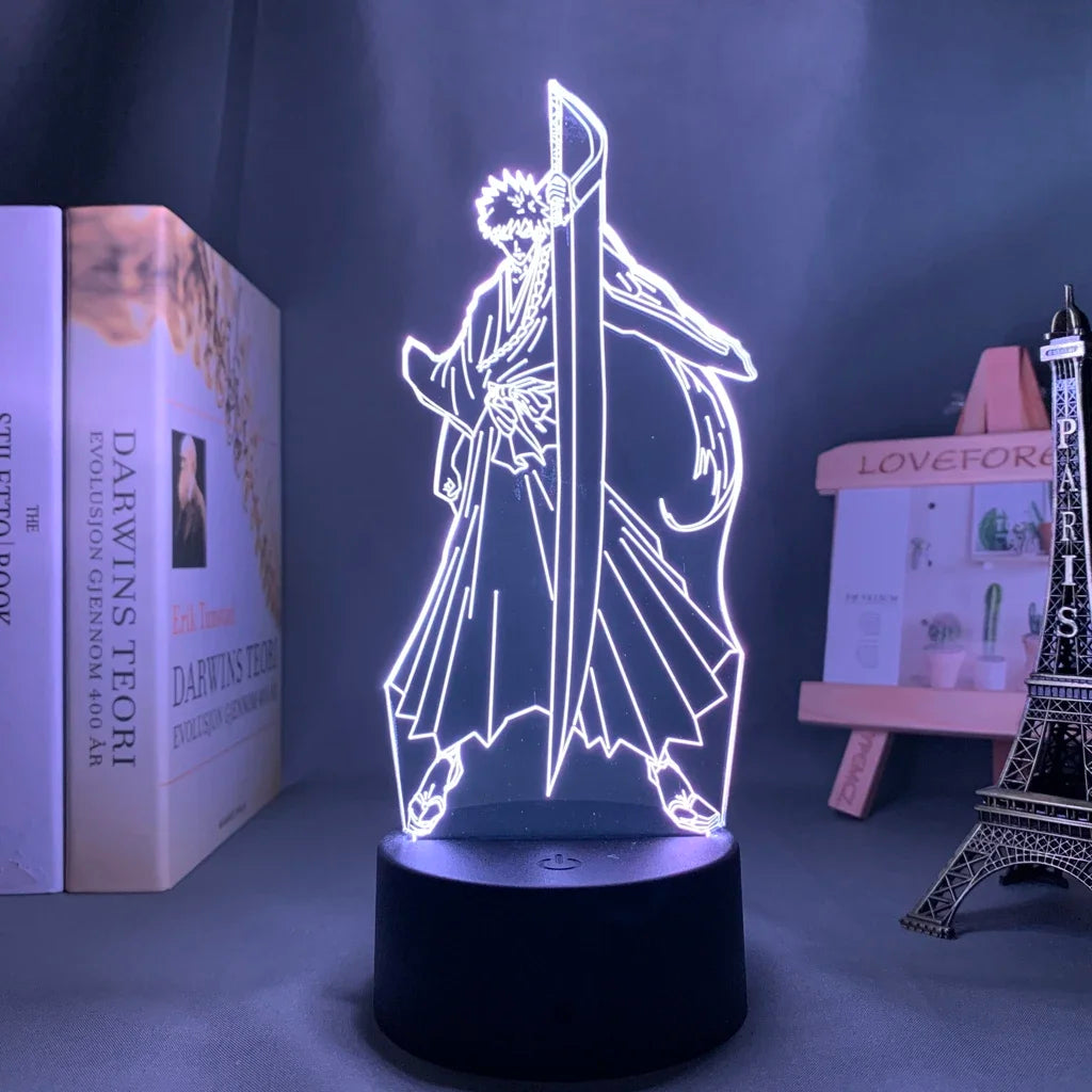Lampada LED 3D Bleach 16 Colori con Telecomando – Ichigo, Aizen, Rukia e altri personaggi