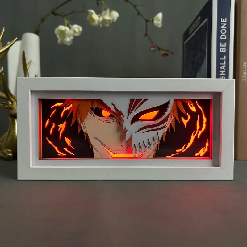 Lampada LED Bleach Shadow Box RGB con Telecomando – Ichigo & Aizen
