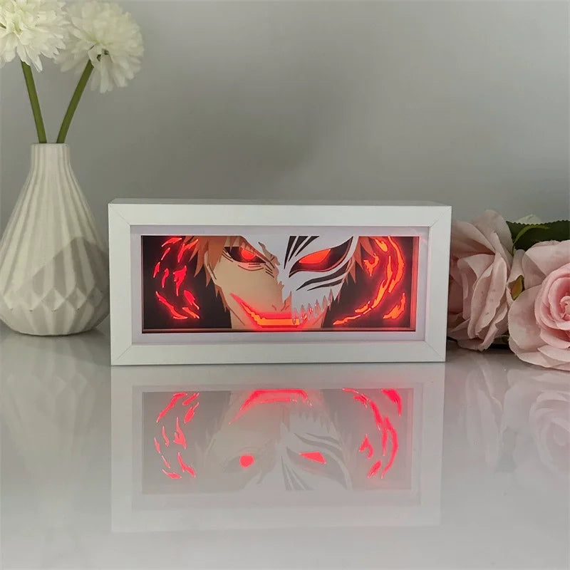 Lampada LED Bleach Shadow Box RGB con Telecomando – Ichigo & Aizen