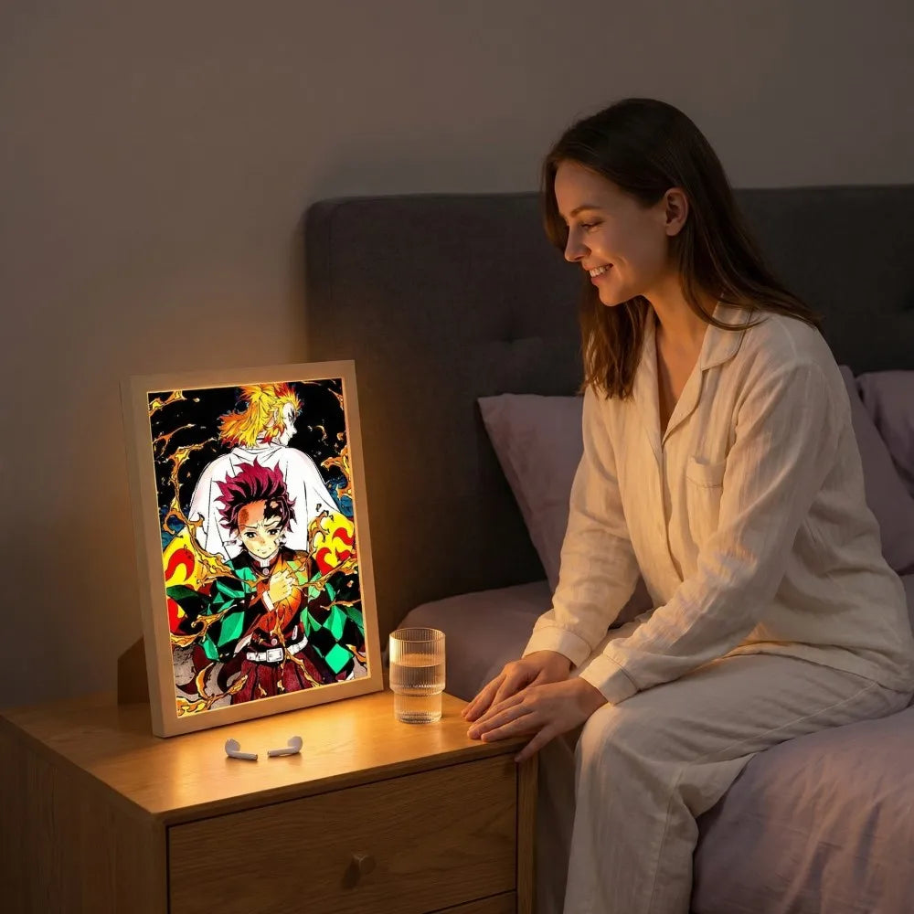 Cornice LED Demon Slayer Anime – Luce Decorativa da Camera