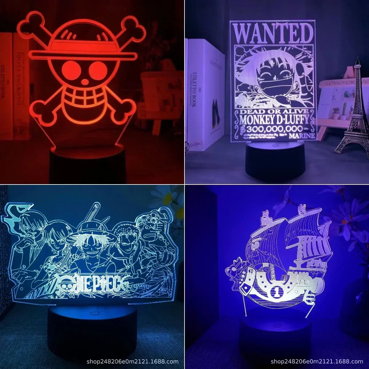 Lampada LED One Piece – Collezione Anime 3D