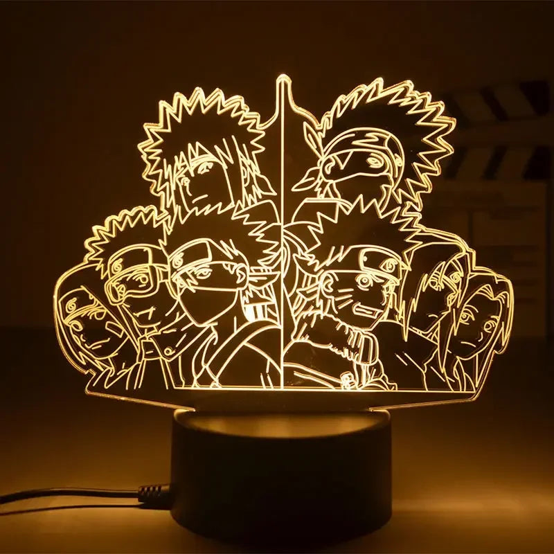 Lampada LED Naruto 3D – 16 Colori con Telecomando