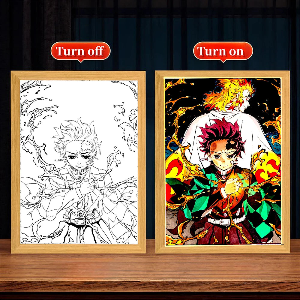 Cornice LED Demon Slayer Anime – Luce Decorativa da Camera
