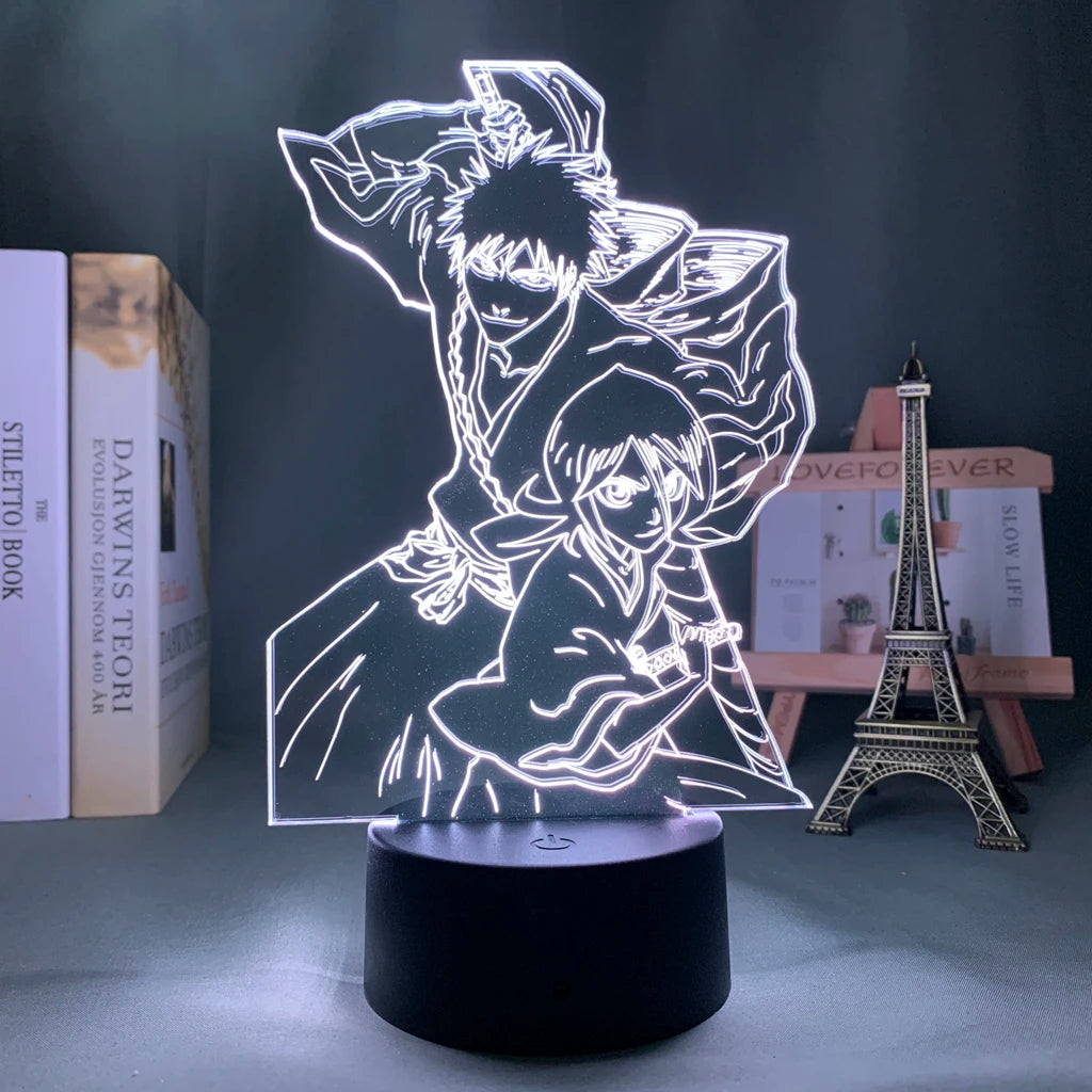 Lampada LED 3D Bleach 16 Colori con Telecomando – Ichigo, Aizen, Rukia e altri personaggi