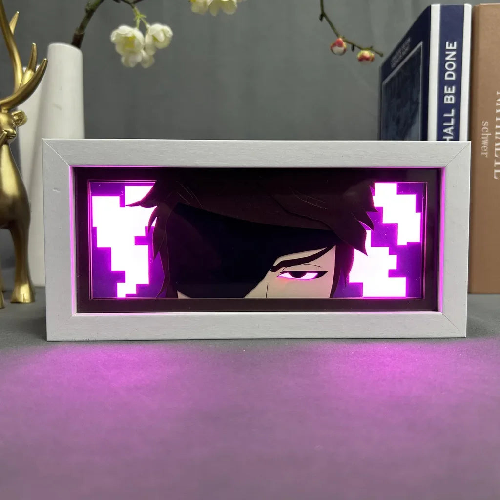 Lampada LED Bleach Shadow Box RGB con Telecomando – Ichigo & Aizen